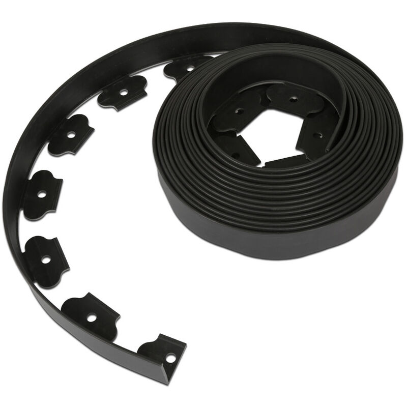 foto del prodotto swanew bordatura per prato flessibile 10 metri con 30 chiodi. bordatura ideale per prato. bordatura per vialetti o bordure per aiuole. in pvc