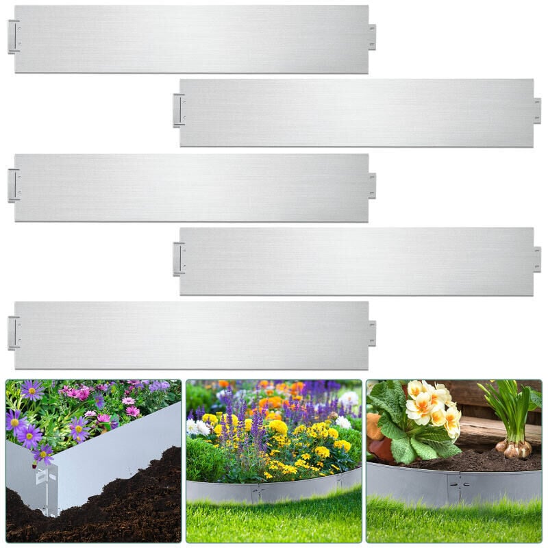 foto del prodotto swanew bordatura per prato prodotti in metallo bordatura per profili bordatura per aiuola resistente alle intemperie giardino 100x18cm 50m
