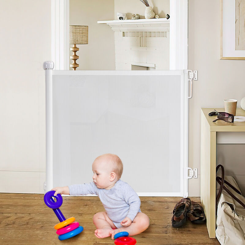 foto del prodotto swanew cancelletto di sicurezza estensibile. cancelletto per scale. cancelletto per bambini e animali domestici 0 180cm bianco