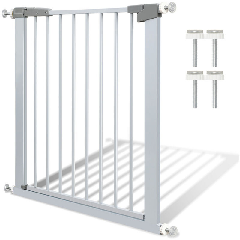 foto del prodotto swanew cancelletto di sicurezza per bambini estensibile 76 83cm, barriera a pressione senza fori, griglia per porte per bambini e cani, larghezza