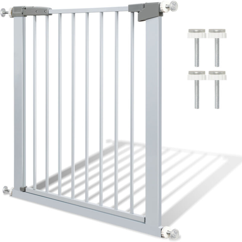 foto del prodotto swanew cancelletto di sicurezza per bambini estensibile 76 83cm, barriera a pressione senza fori, griglia per porte per bambini e cani, larghezza