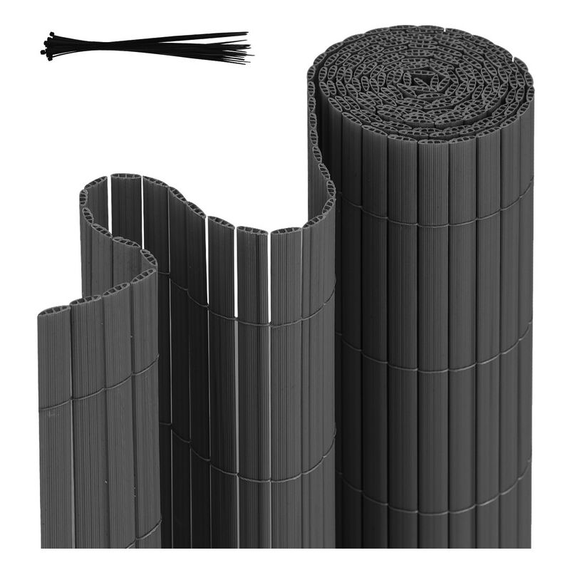 immagine 0 del prodotto swanew canisse in pvc canisse in pvc per il giardino, il balcone e la terrazza. recinzione frangivento per balconi grigio 140 x 900cm
