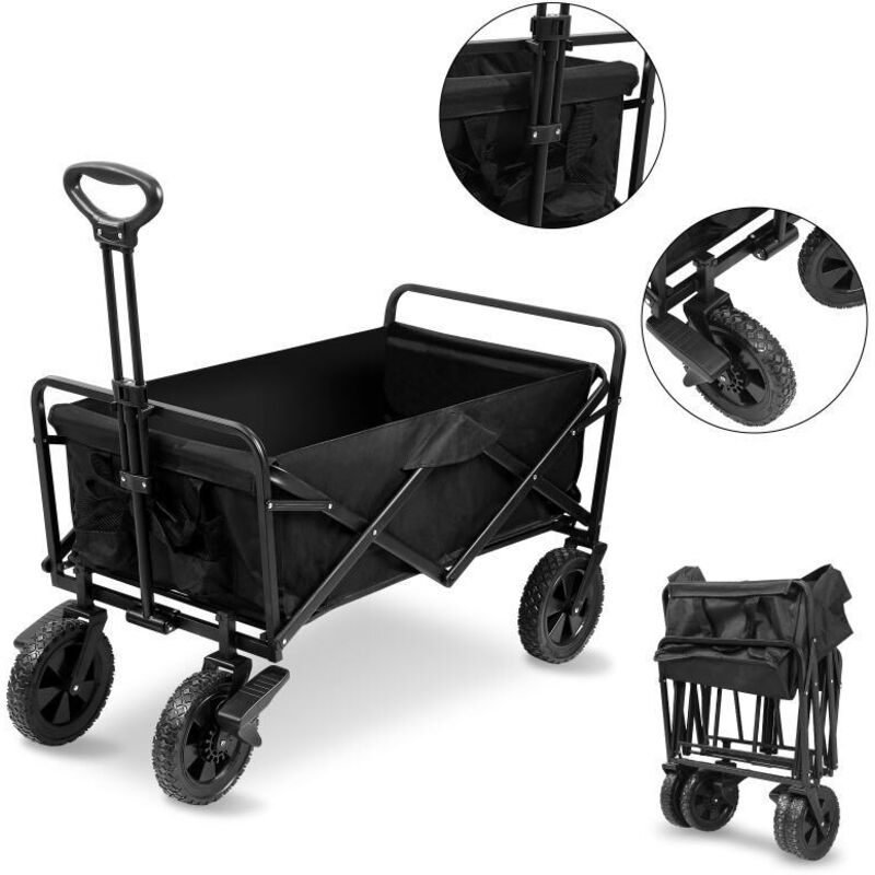 foto del prodotto swanew carrello a mano max. 100kg carrello a mano. carrello scala. carrello a mano con pneumatici noir