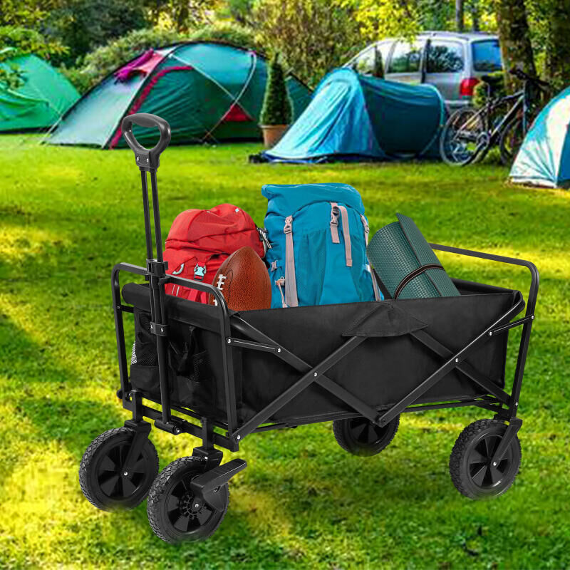 foto del prodotto swanew carrello a mano telone rimovibile fino a 100 kg carrello a mano carrello da giardino carrello da giardino carrello da trasporto carrello noir
