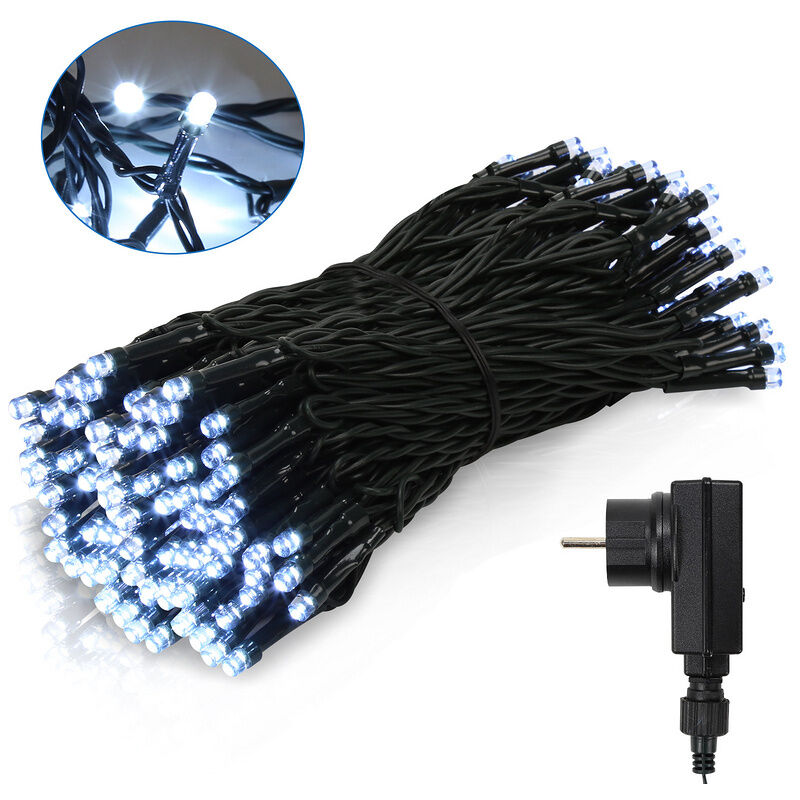 foto del prodotto swanew catena luminosa led 10m 100 led decorazione natalizia decorazione per matrimonio, natale, interno ed esterno bianco freddo