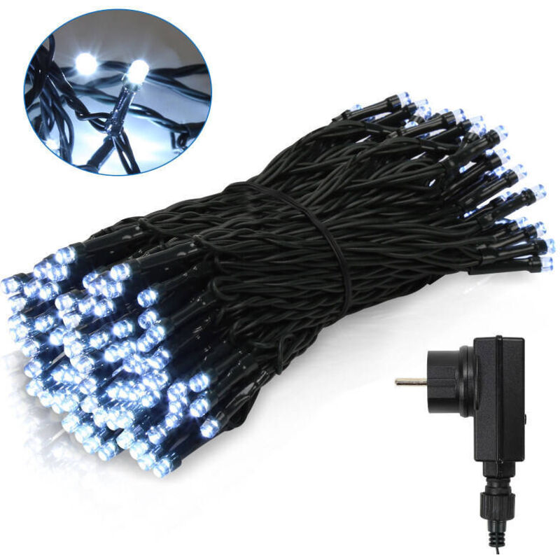 foto del prodotto swanew catena luminosa led 10m 100 led decorazione natalizia decorazione per matrimonio, natale, interno ed esterno bianco freddo