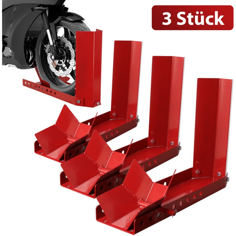 foto del prodotto swanew cavalletto per moto 3 basculante per rimorchio moto regolabile aiuto al carico cavalletto per moto morsetto per ruota anteriore con 9 fori