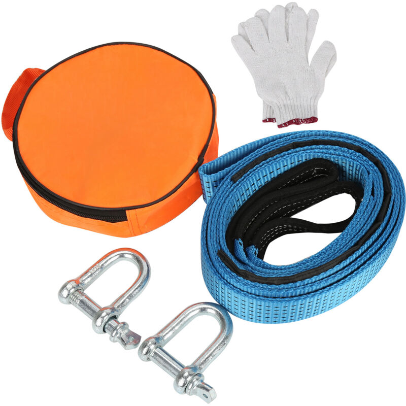 foto del prodotto swanew cinghia di traino ad alta resistenza corda di traino in nylon e ferro battuto ad alta resistenza con capacità di 8 tonnellate e lunghezza di 5