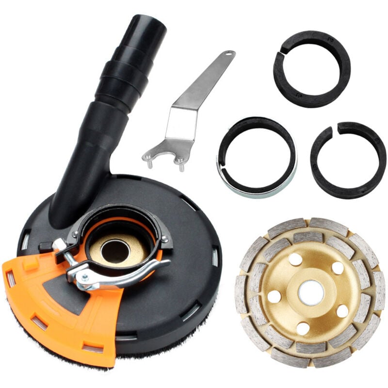 foto del prodotto swanew cofano di aspirazione per smerigliatrice angolare da 125 mm disco diamantato da 125 mm per calcestruzzo