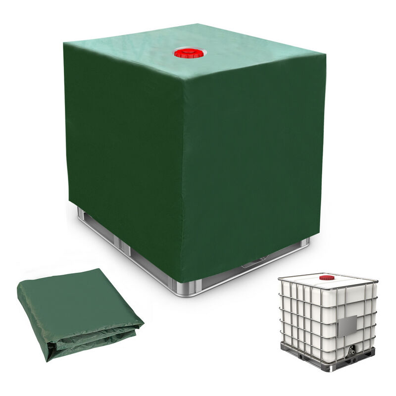 foto del prodotto swanew copertura per serbatoio ibc 1000l verde contenitore pellicola anti pioggia telo paravento anti uv copertura protettiva del contenitore del
