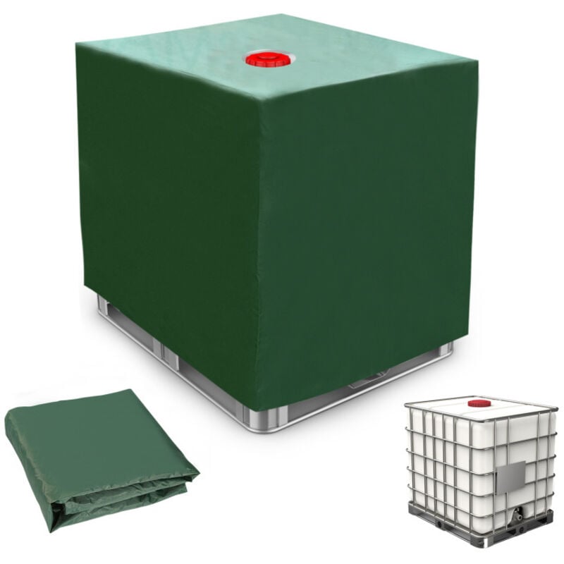 foto del prodotto swanew copertura per serbatoio ibc 1000l verde contenitore pellicola anti pioggia telo paravento anti uv copertura protettiva del contenitore del