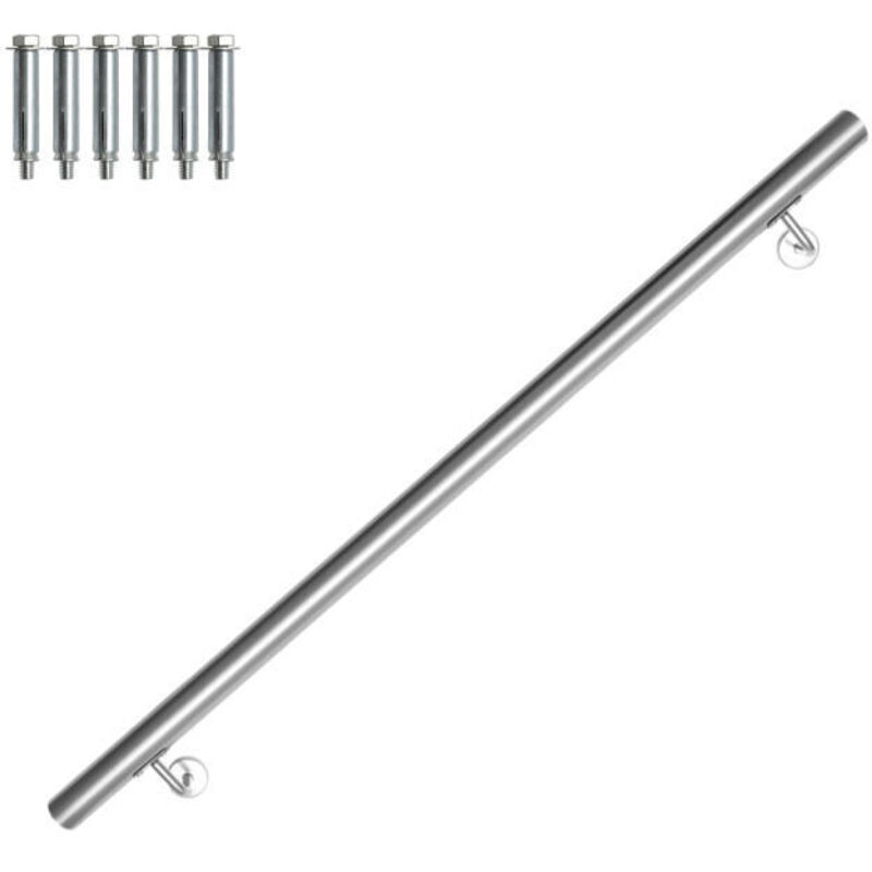 foto del prodotto swanew corrimano in acciaio inox corrimano parete supporto a muro acciaio inox 110 cm