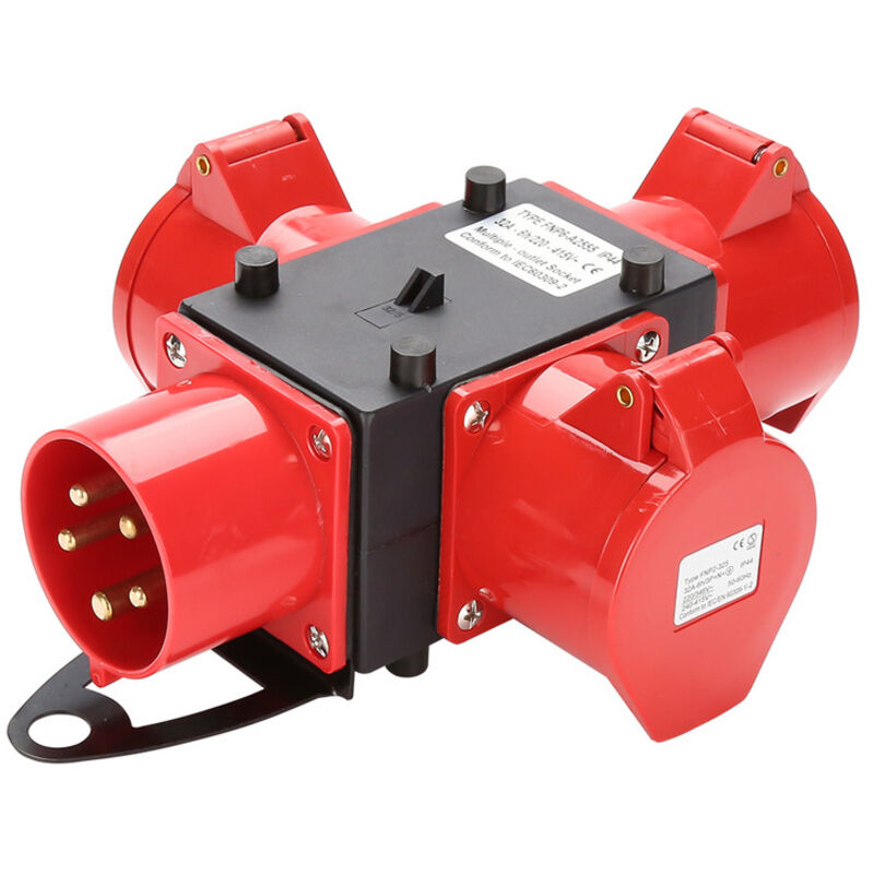foto del prodotto swanew distributore di corrente per box da cantiere 3 x cee 400v 32a 5 pin