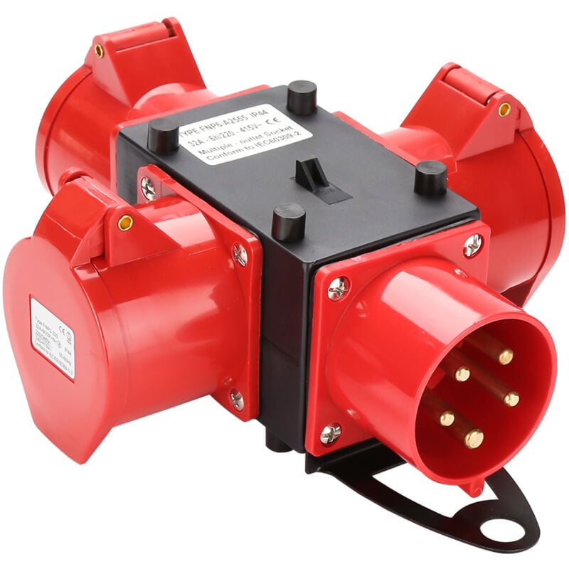 foto del prodotto swanew distributore di corrente per cantiere distributore di corrente cee ip44 per cantiere 3 x cee 400v 32a presa 5p