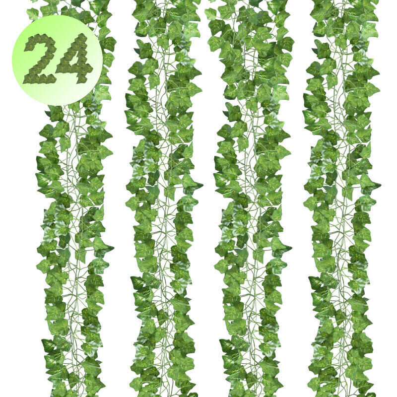 foto del prodotto swanew edera artificiale finta rampicante 24 pezzi piante finte interno cadente ghirlanda piante pendenti esterno decorativa pareti balconi