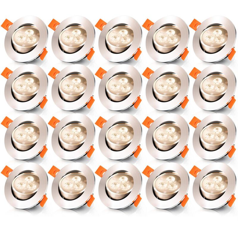 foto del prodotto swanew faretti da incasso a led orientabili 20x.faretti da incasso 3w. faretti da incasso bianco caldo