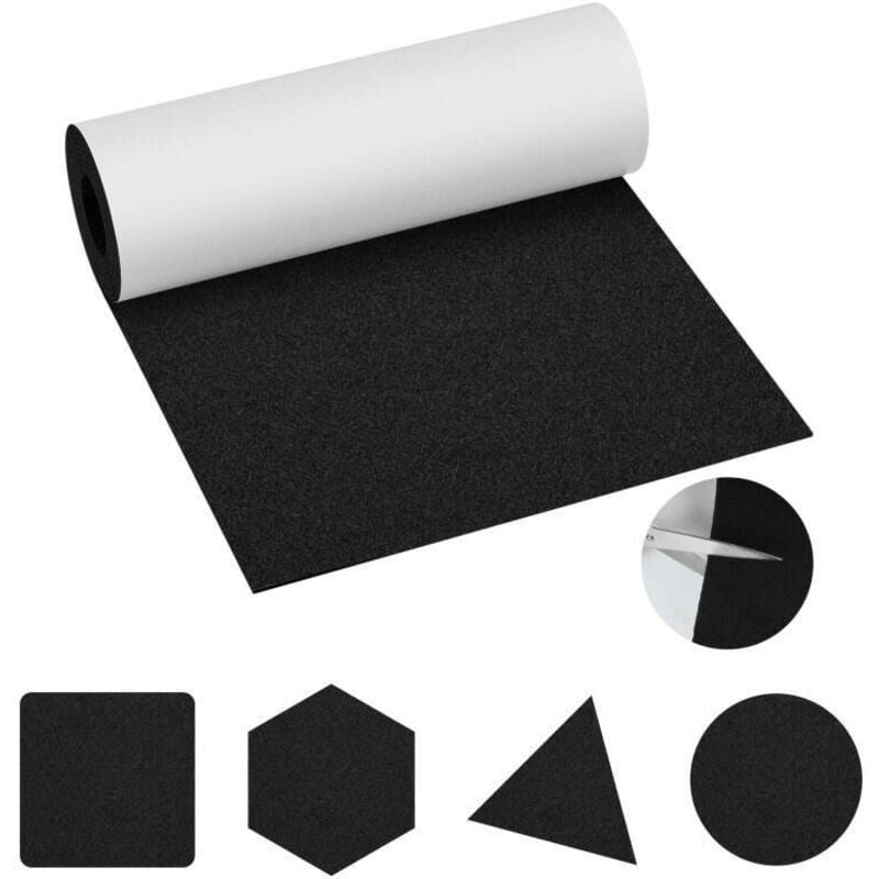 foto del prodotto swanew feltro adesivo per mobili, feltro protettivo per tavolo 50x150cm nero