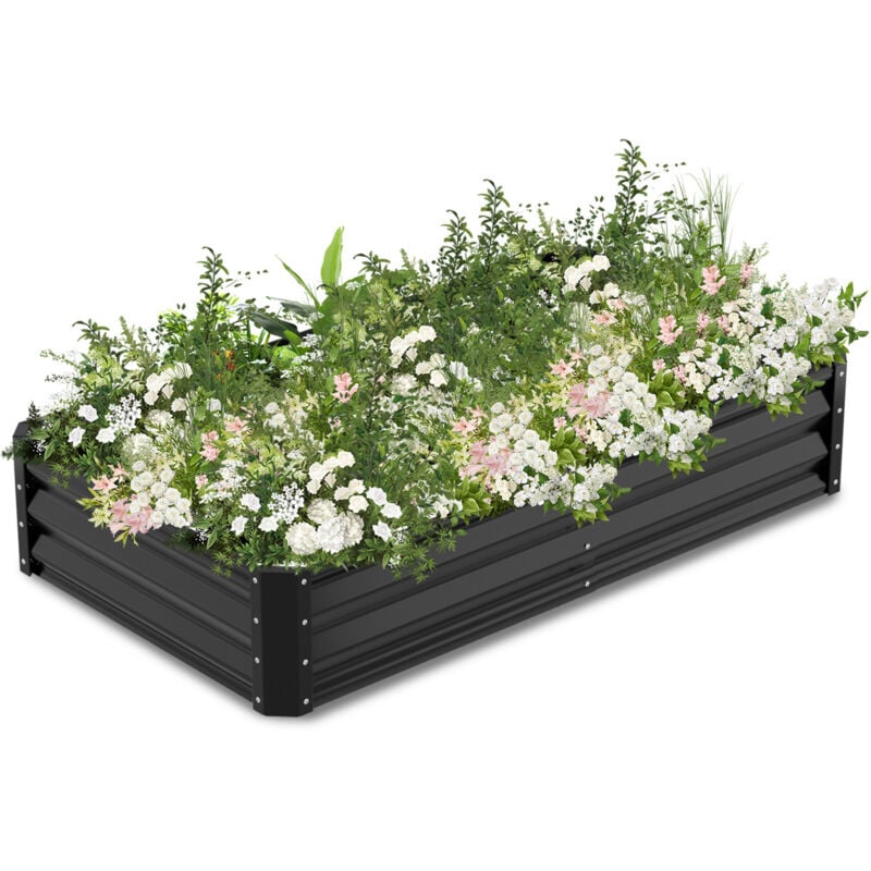 foto del prodotto swanew fioriere da esterno rialzate, vaso da esterno per fiori, erbe, frutta, verdura, fioriera da balcone, orto indipendente, acciaio ultra