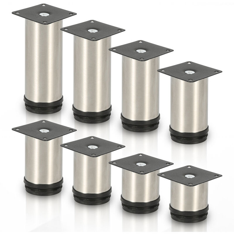 foto del prodotto swanew gamba per mobili in acciaio inox regolabile 120 mm 4 pezzi