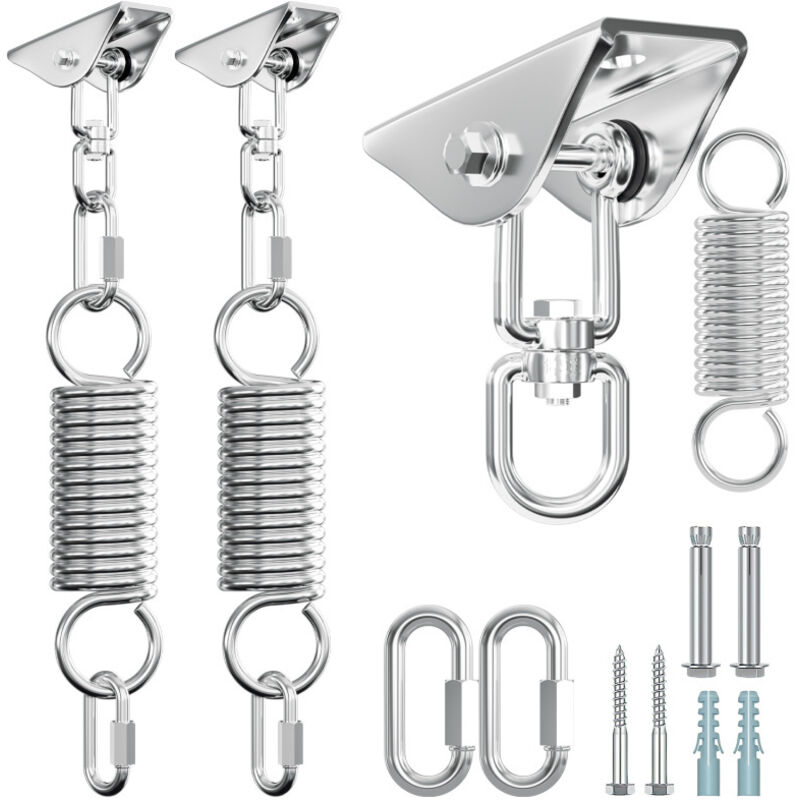 foto del prodotto swanew gancio a soffitto per appendere sedie gancio per carichi pesanti fino a 400kg in acciaio inox supporto a soffitto gancio per amache rotazione