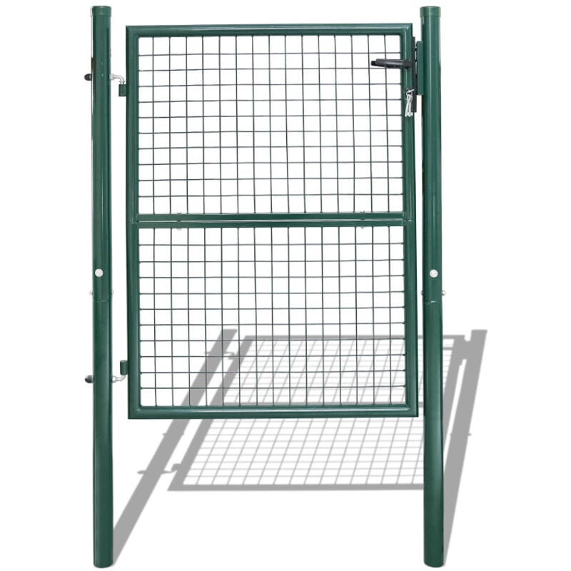 foto del prodotto swanew gartentor zaundertor 125 x 100 cm tubo in acciaio zincato incluso blocco e mesh porta da giardino zaunder dimensioni 5 5 cm di rust rust