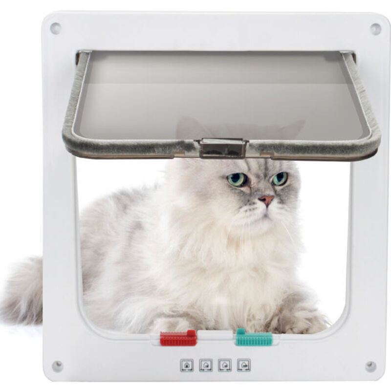 foto del prodotto swanew gattaiola per cani petsafe porta per gatti a 4 vie porta per cani gattaiola per animali domestici