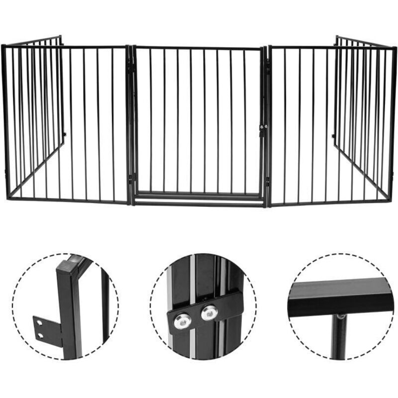 foto del prodotto swanew griglia di sicurezza 5 pcs per caminetto griglia di sicurezza per barriera 5 pezzi con porta cani griglia di sicurezza per porta bambini