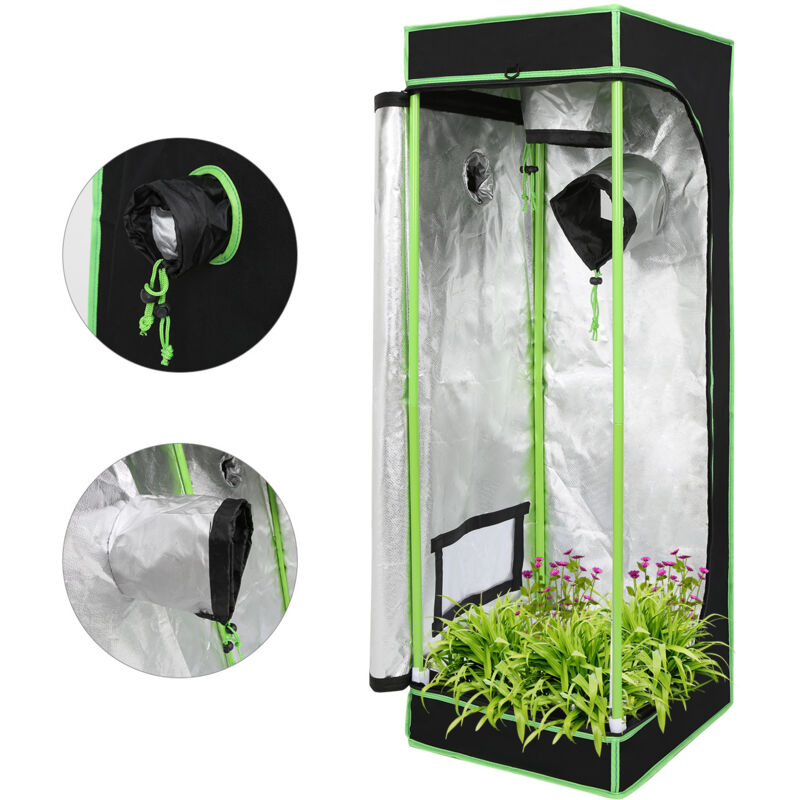 foto del prodotto swanew - grow room 40x40x120cm - tenda idroponica con finestra di osservazione - nero