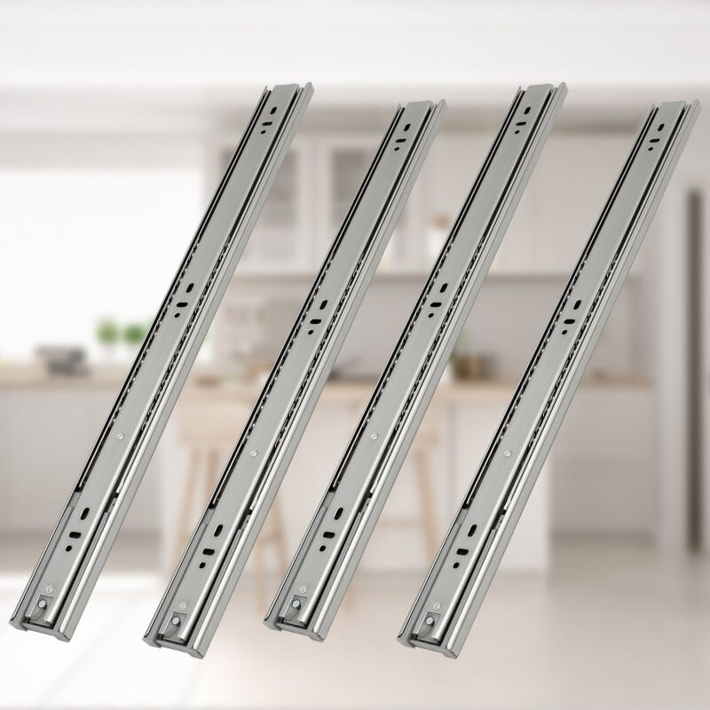 foto del prodotto swanew guide per cassetti da 45 mm guide telescopiche ad estrazione totale da 650 mm 8 pz