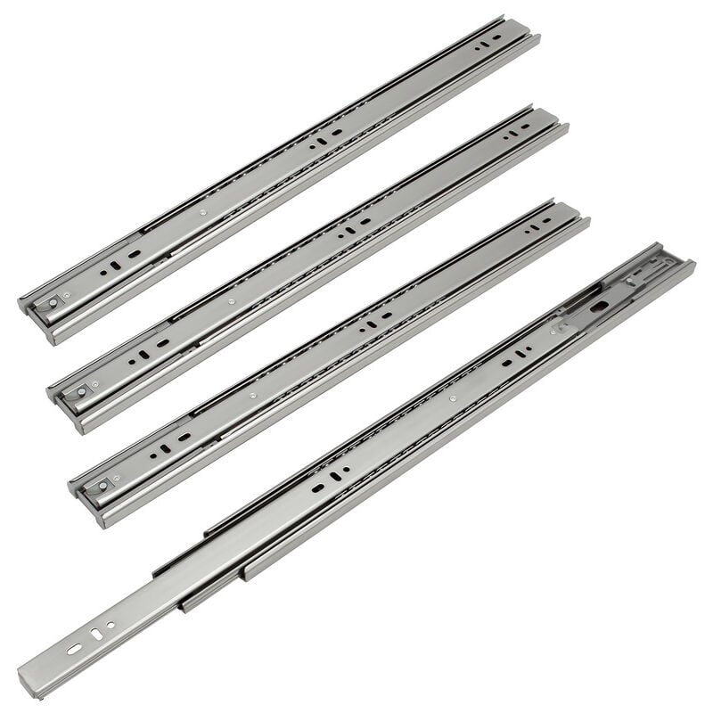 foto del prodotto swanew guide per cassetti guide per carichi pesanti con chiusura morbida ad estrazione totale 45 mm guide da 400 mm 20 pezzi