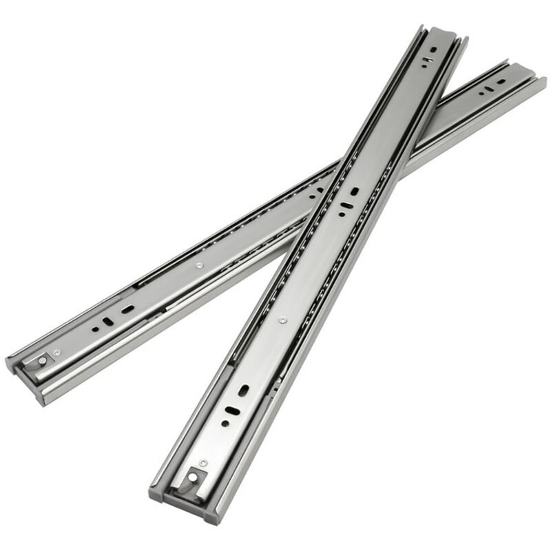 foto del prodotto swanew guide per cassetti guide per carichi pesanti con chiusura morbida ad estrazione totale 45 mm guide da 450 mm 6 pezzi