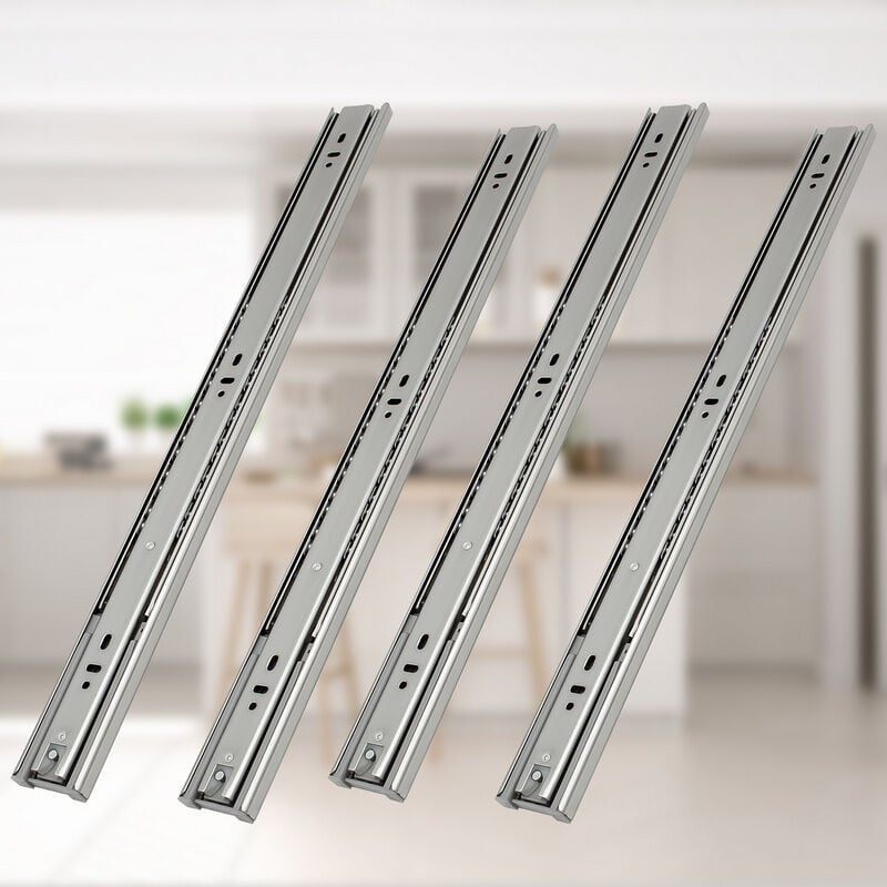 immagine 0 del prodotto swanew guide per cassetti guide per carichi pesanti con chiusura morbida ad estrazione totale guide da 45 mm e 550 mm 8 pezzi