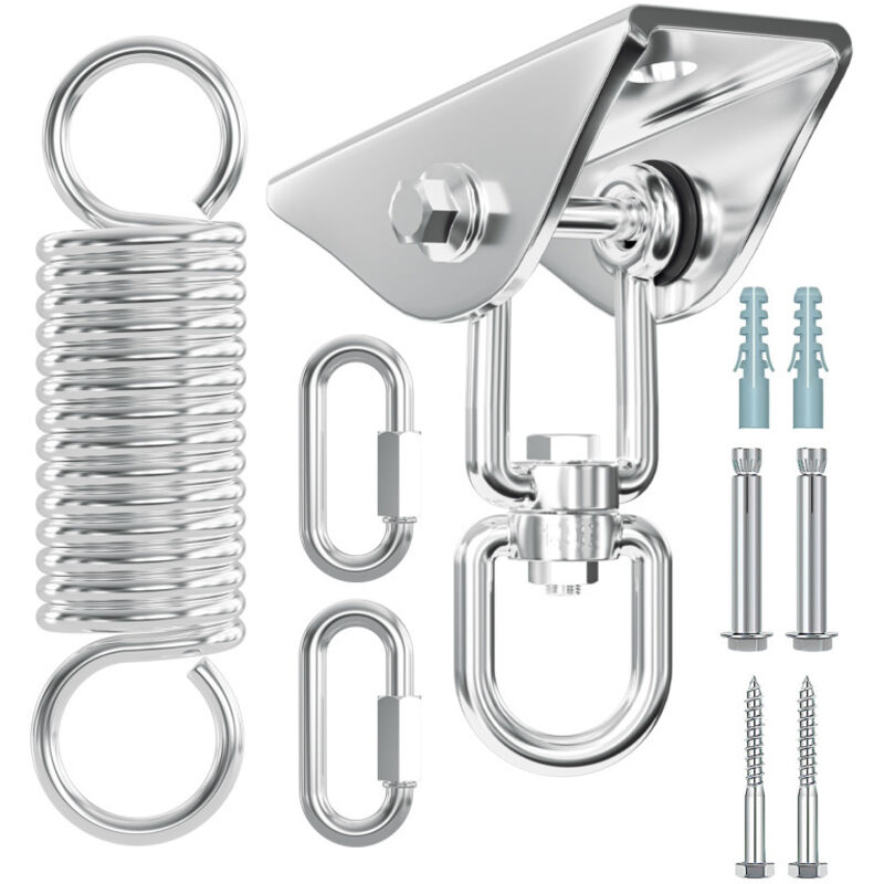 foto del prodotto swanew innovativo gancio a soffitto con capacit di rotazione a 360 in acciaio inox da 400 kg con sospensione in acciaio 304
