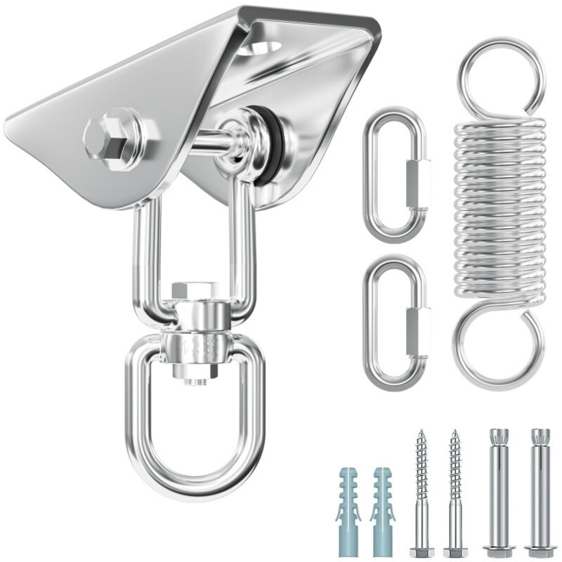 foto del prodotto swanew innovativo gancio a soffitto con capacit di rotazione di 360 e sospensione in acciaio inox 304 da 400 kg per strutture in legno