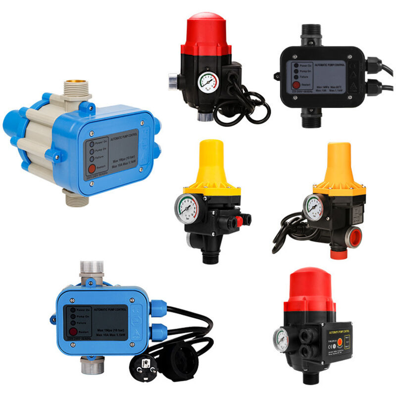 foto del prodotto swanew interruptor de presi n de jard n, controlador de presi n de bomba, 10 bar m x. 1,1kw con cable negro