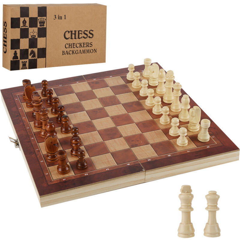 foto del prodotto swanew jeu d checs vrai backgammon 29x29cm cadeau noble battle checs de jardin