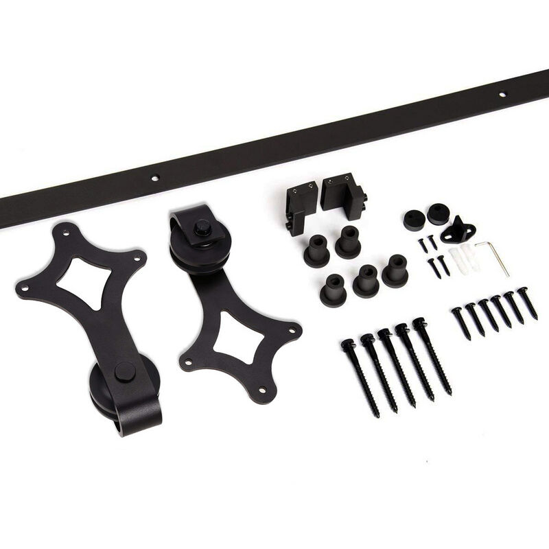 foto del prodotto swanew kit per porte scorrevoli sistema di montaggio per porte scorrevoli con binario set completo 200cm