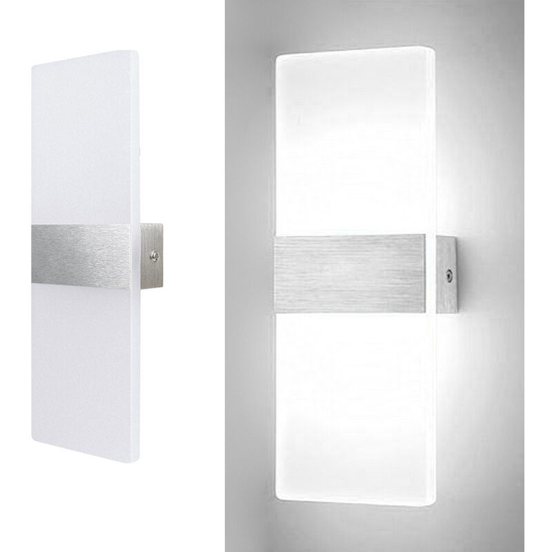 foto del prodotto swanew lampada da parete a led 6w lampada da corridoio interno illuminazione da parete per esterni lampada da parete per scale bianca