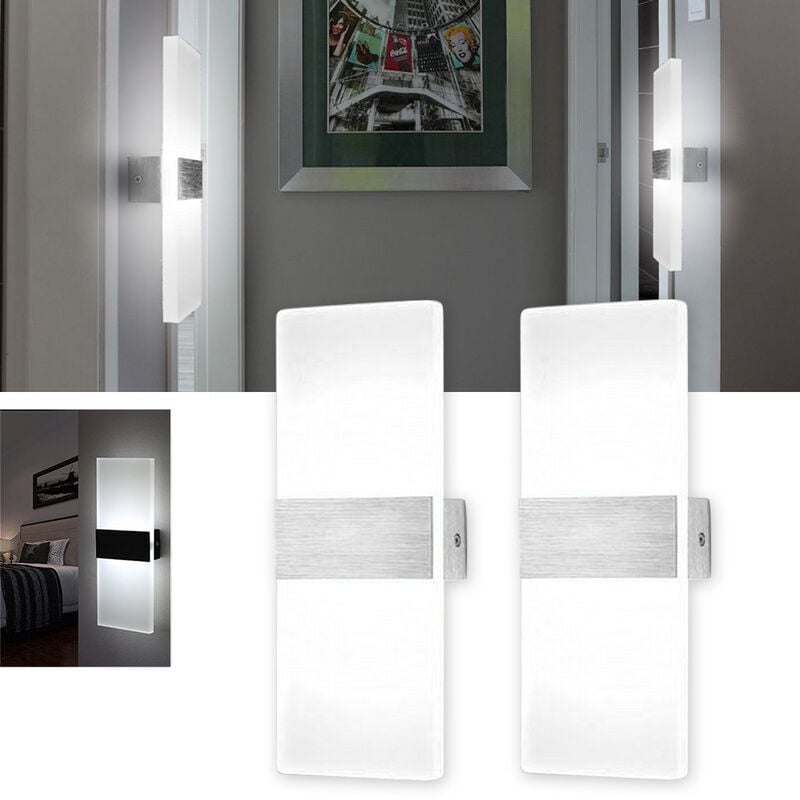 foto del prodotto swanew lampada da parete a led da 6 w lampada da corridoio per interni lampada da parete per esterni lampada da scala bianca 2