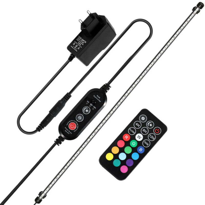 foto del prodotto swanew lampada led per acquario - lampada a cambio colore con telecomando colorato - ip67 rgb - 112 5 cm
