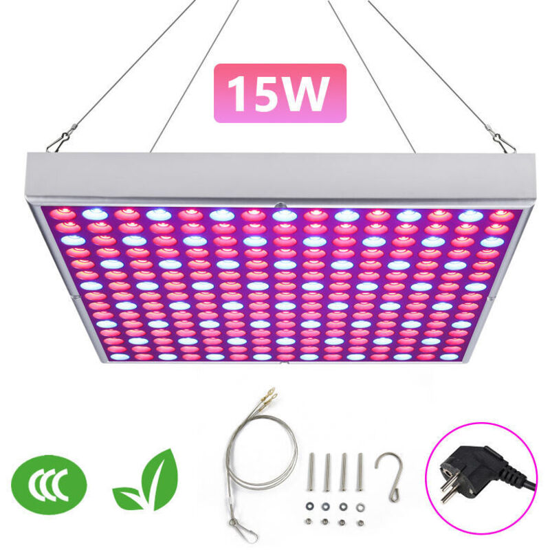 foto del prodotto swanew lampade per piante 15w grow led coltivazione indoor idroponica lampada crescita luci piante illuminazione di pannello per luminosa led per