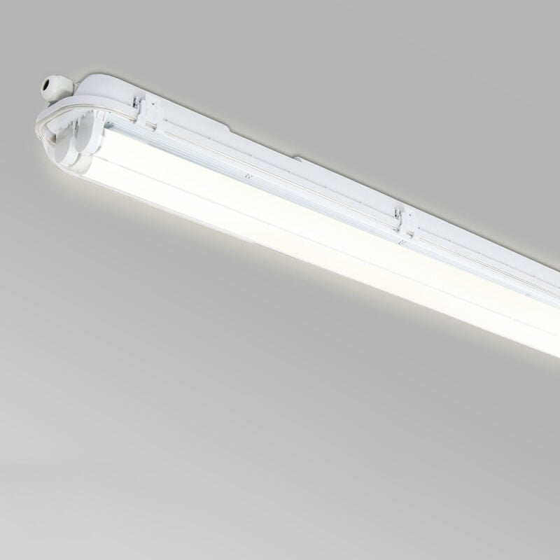 foto del prodotto swanew led apparecchio antiumido cantina apparecchio antiumido garage apparecchio diffusore 150cm bianco neutro