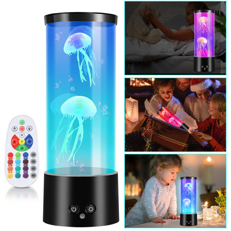 foto del prodotto swanew led meduse night lights serbatoio d acqua lampada lava rgb lampada medusa camera da letto artificiale