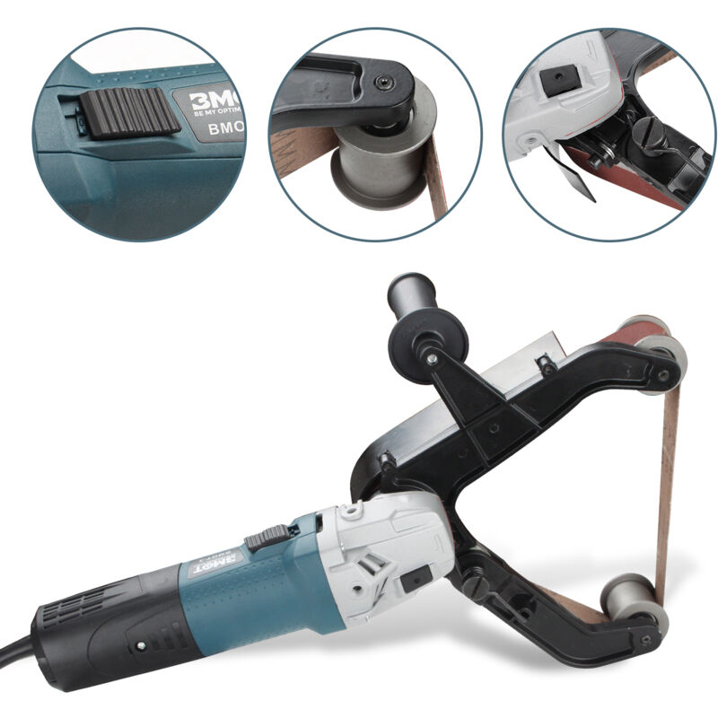 foto del prodotto swanew levigatrice a nastro per tubi levigatrice professionale per tubi 1300 w 220v levigatrice a nastro per tubi set di accessori abrasivi 40 x