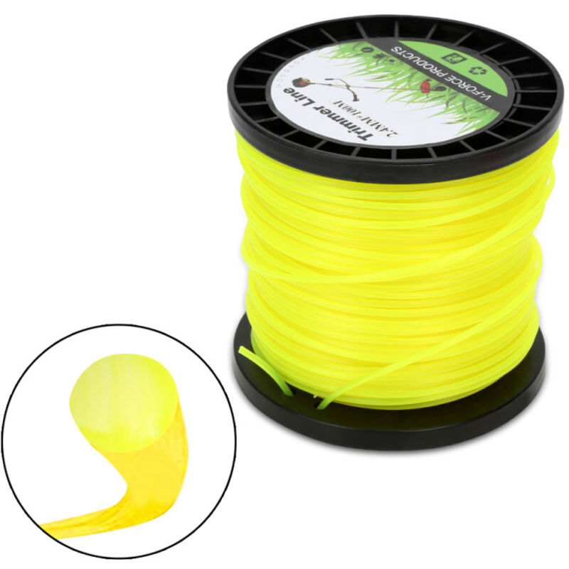 foto del prodotto swanew linea di rifilatura da 100 m linea di rifilatura per decespugliatore rotonda in nylon gialla da 2.4 mm