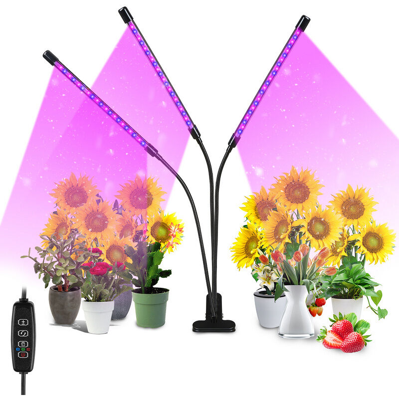foto del prodotto swanew luce di pianta. lampada di pianta 3 teste. 60 led 360 luce di crescita orticoltura led timer