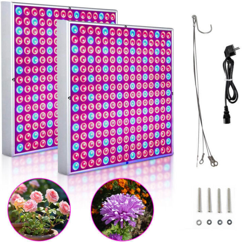 foto del prodotto swanew luce per piante da giardinaggio da, luce per piante a spettro completo da 225led per la coltivazione di piante da interno 45w