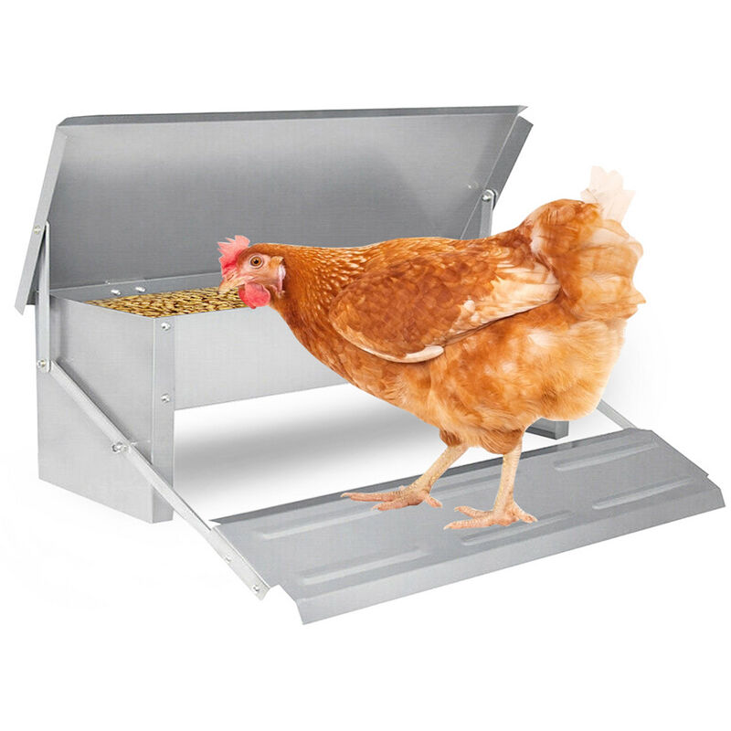 foto del prodotto swanew mangiatoia automatica con coperchio mangiatoia automatica mangiatoia resistente alle intemperie 5 kg