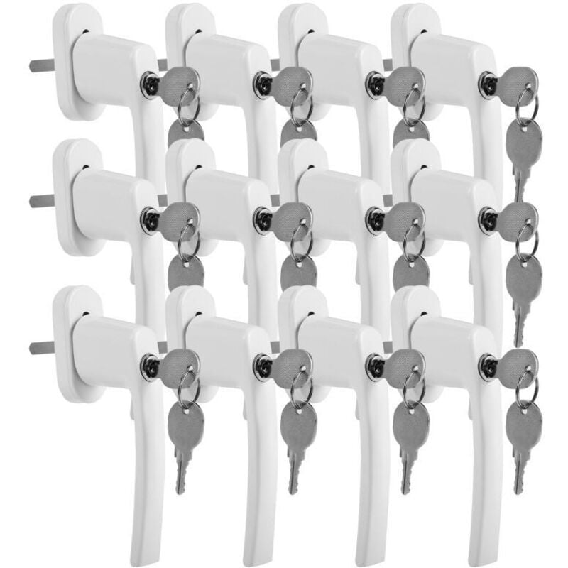 foto del prodotto swanew maniglia per finestra maniglia per finestra lega di alluminio compatibile con le comuni finestre e porte balcone bianca 12x