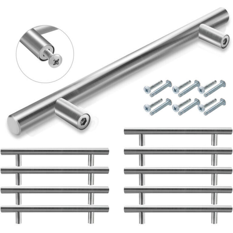 foto del prodotto swanew maniglie per mobili maniglia da cucina maniglia per porta 64 320 mm maniglia per mobile da cucina 156x96x12mm 10 pezzi